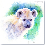 Hyena and Jackal Watercolor Portraits Gerrity