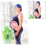 Latina Pregnancy Illustration by Gerrity