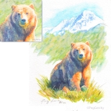 Grizzly Bear Hugo from AWCC Watercolor by Gerrity