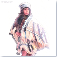 Watercolor Portrait of Tlingit Josephine Lindoff by Peg Gerrity