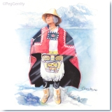 Watercolor Portrait of Tlingit Ernestine Hamlin Abel by Peg Gerrity