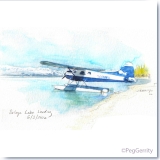 Alaska Regal Air Sea Plane Watercolor by Gerrity