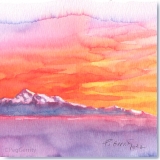 Leaving Icy Strait Point Alaska - Gerrity Watercolor