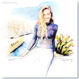 Watercolor Portrait of Cait Gerrity by Peg Gerrity